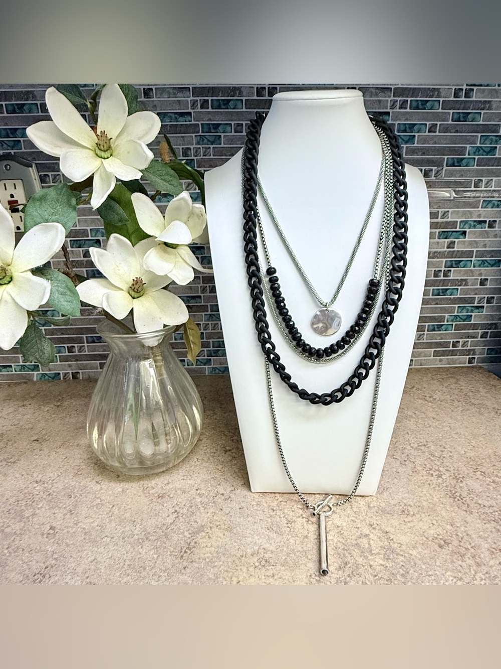 Chico’s mix and match multi-strand necklace